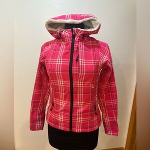 Spyder Women's Spylon Vibrant Pink Plaid Ski Jacket